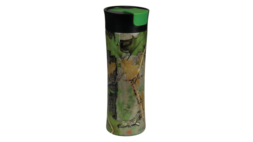 Rivers Edge Travel Mug 16oz SS, Green Camo, 2123