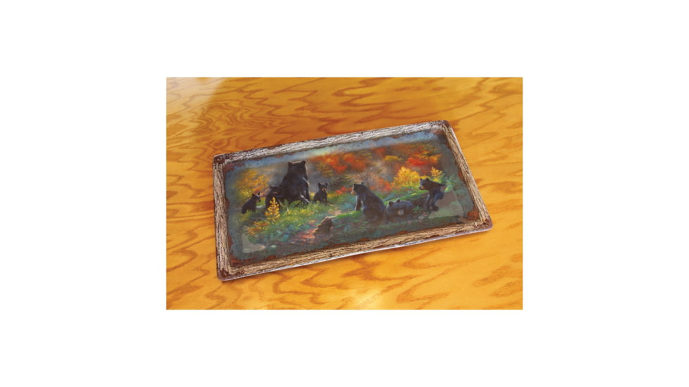 Rivers Edge Tray Melamine 18in x 9.5in, Bear, 2118