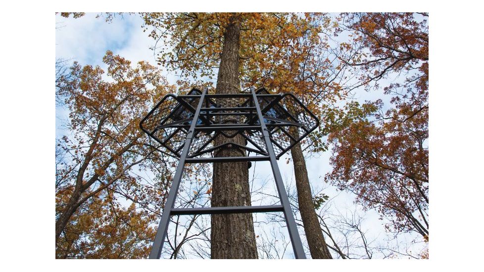 Rivers Edge Treestands 2-Man Bowman Ladder Stand, Black RE636