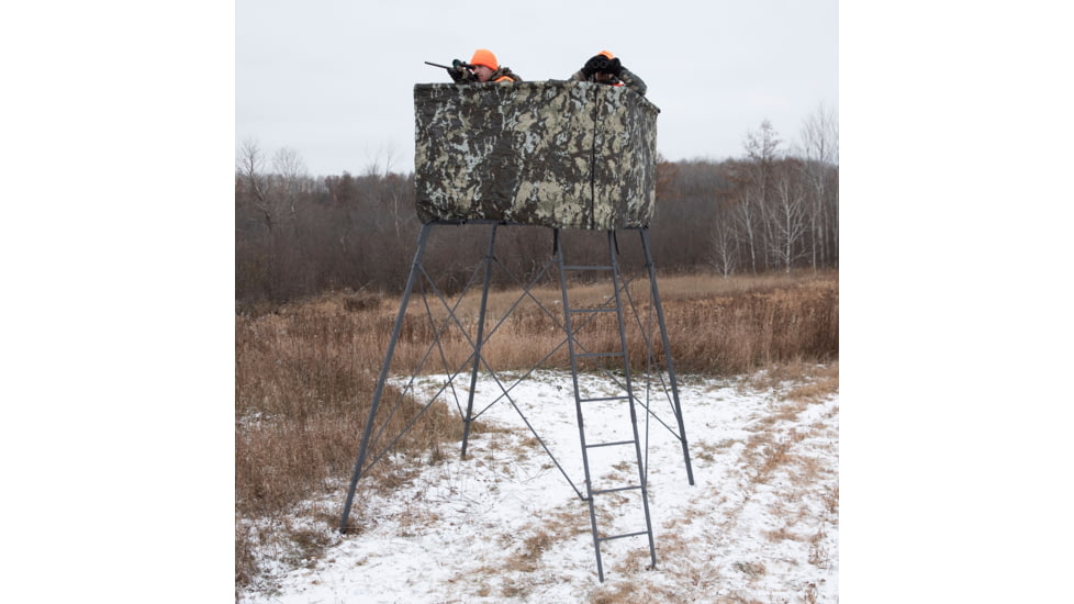 Rivers Edge Treestands Outpost 2-Man Tower, Rivers Edge Grey, 10 ft, RE400