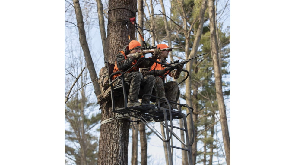 Rivers Edge Treestands Relax Wide Ladder Stand Hang-on Stand, Black RE631