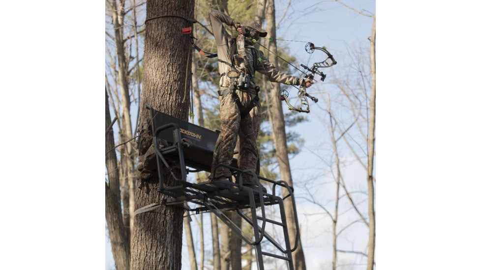 Rivers Edge Treestands Relax Wide Ladder Stand Hang-on Stand, Black RE631