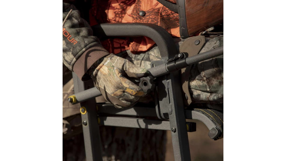 Rivers Edge Treestands Relax Wide Ladder Stand Hang-on Stand, Black RE631