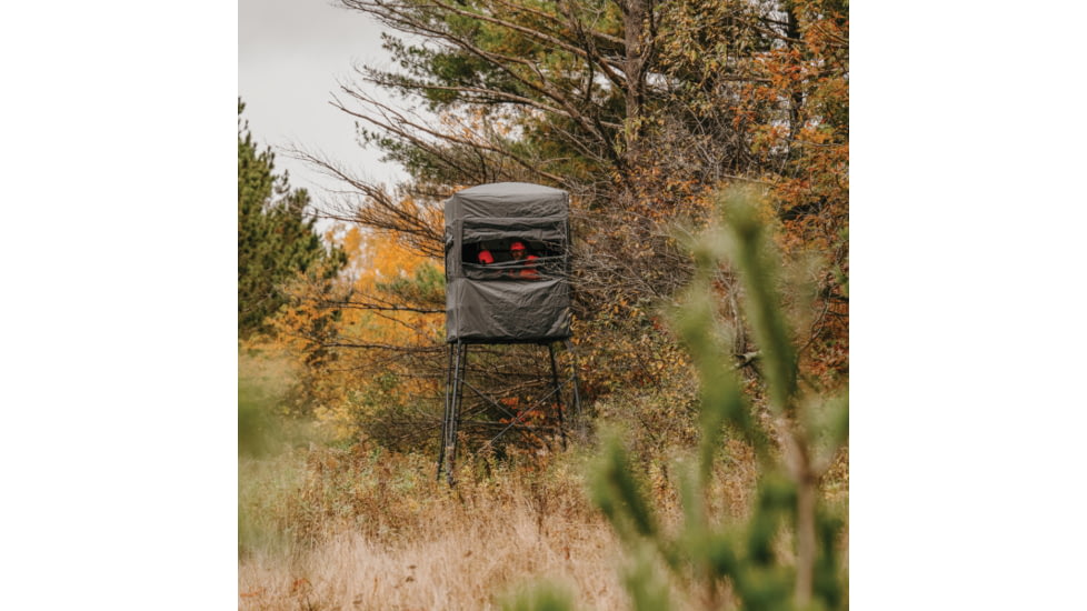 Rivers Edge Treestands Shooting Platform Blind Enclosure, Gray, 2-Person, RE402B