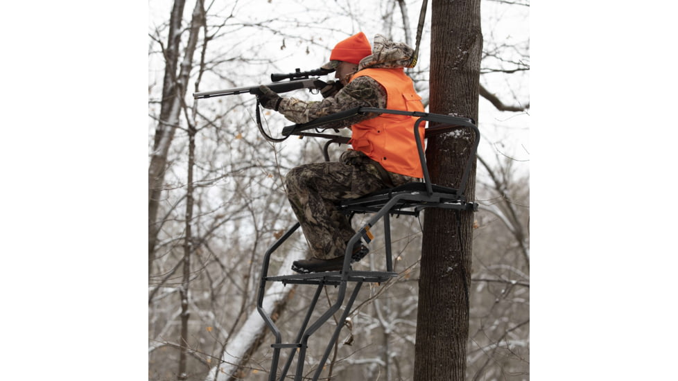 Rivers Edge Treestands Standard 2-Man Ladder Stand, Black, RE649