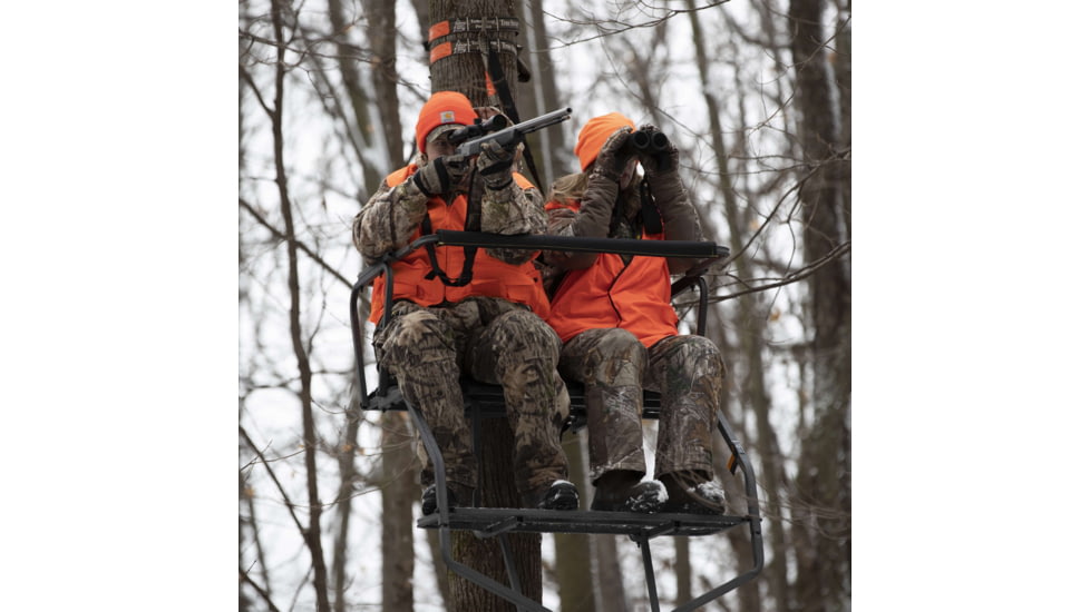 Rivers Edge Treestands Standard 2-Man Ladder Stand, Black, RE649