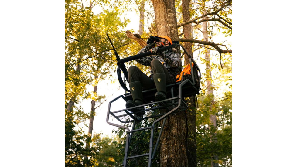 Rivers Edge Treestands Standard 2-Man Ladder Stand, Black, RE649