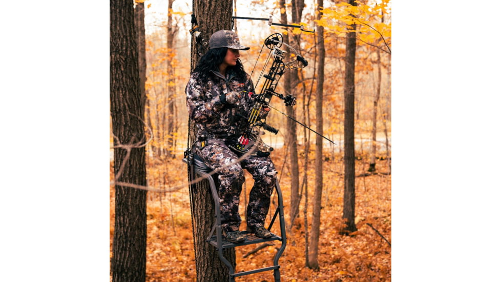 Rivers Edge Treestands Uppercut 1-Man Ladder Stand, Black, Medium, RE632
