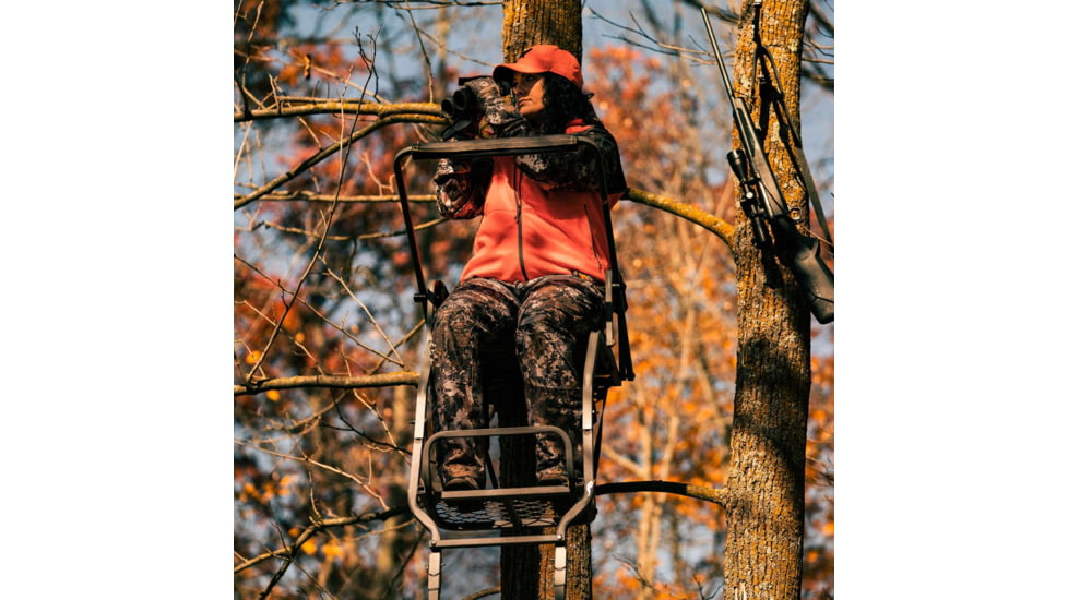 Rivers Edge Treestands XT Classic 1-Man Ladder Stand, Black, Medium, RE660