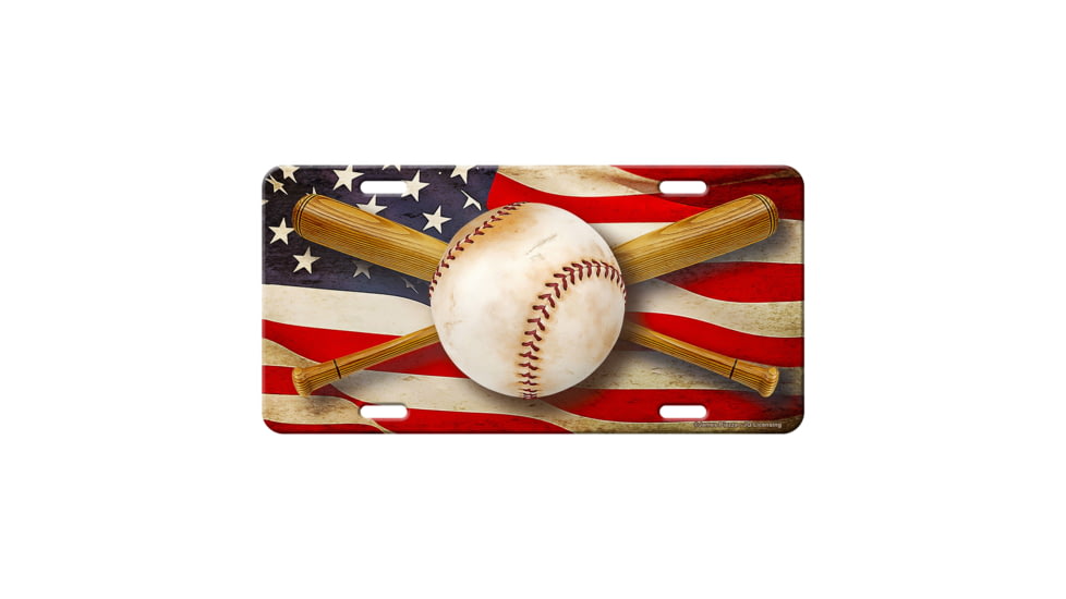 Rivers Edge Vanity License Plate 12in x 6in - American Baseball, 2690