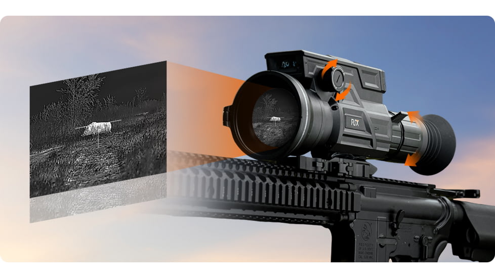 RIX DBH D12 3-20x75mm Thermal Imaging Rifle Scope, 1280x1024, 50hz, Black, RIX DBH D12