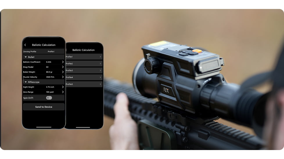 RIX DBH D12 3-20x75mm Thermal Imaging Rifle Scope, 1280x1024, 50hz, Black, RIX DBH D12