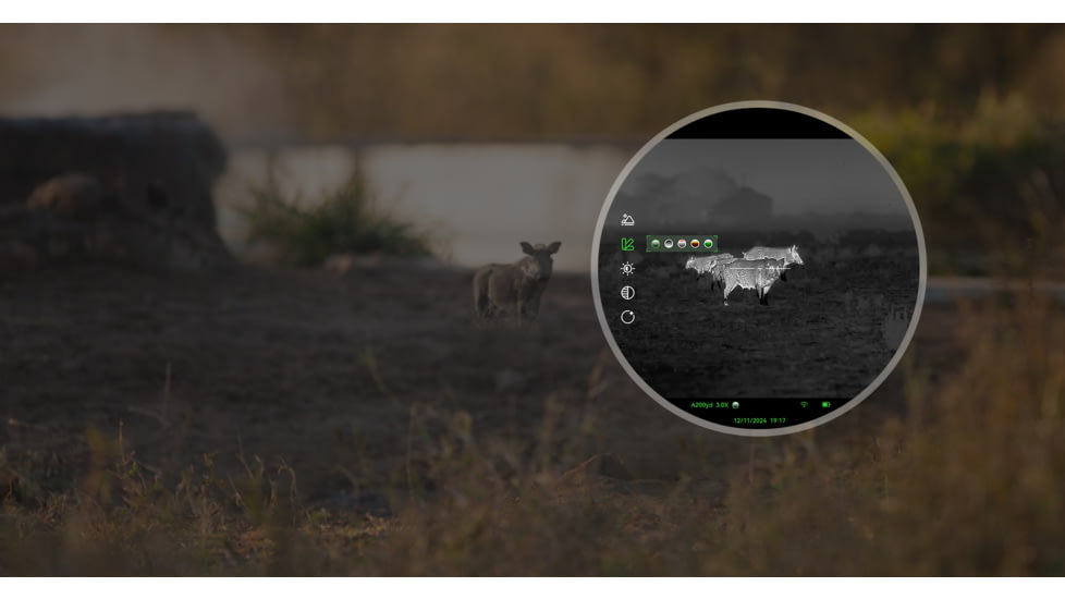 RIX DBH D6 3-18x60mm Thermal Imaging Rifle Scope, 60Hz, 640x512 pixels, Black, RIX DBH D6