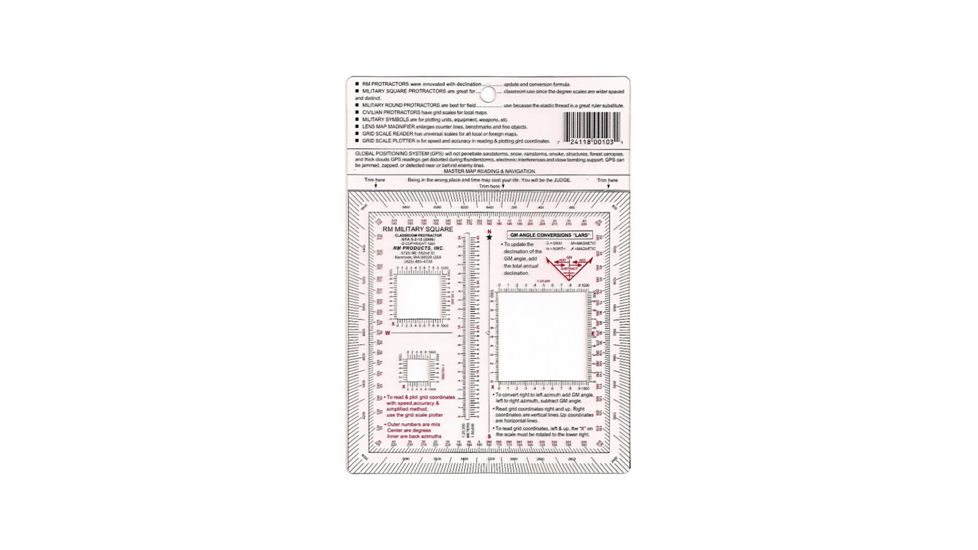 RM Products Military Protractor - Square, 443-061-198
