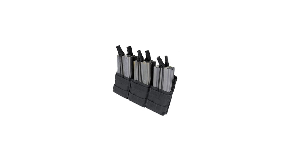 RMA Armament Condor Triple Stacker Open-Top M4 Mag Pouch, Black, 8x4.5x2 inch, CondorMA44-002