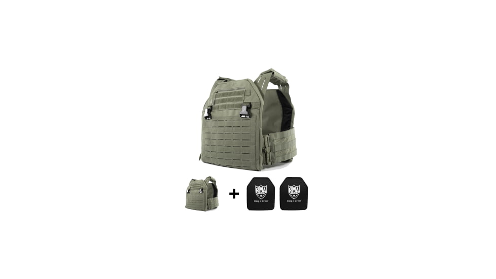RMA Armament Level III+ Tailwind Body Armor Kit - Extra Large - OD Green, Kit 0331 Tailwind L/XL 1094 GREEN