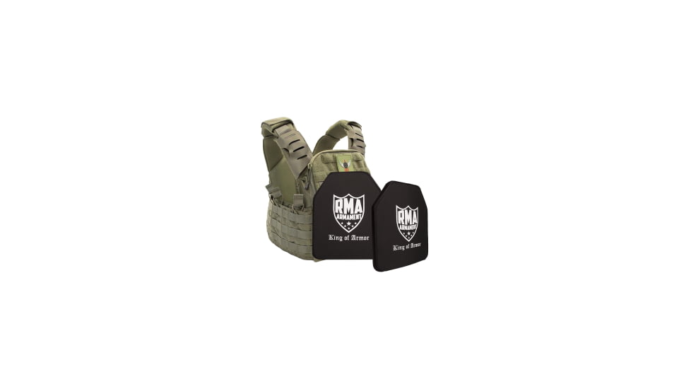 RMA Armament Level IV Banshee Elite 2.0 System w/ Model #1155 Plates - Single-Curve - Ranger Green, Kit Banshee 2.0 1155 Ranger Green