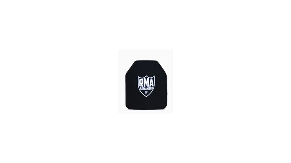RMA Armament Level IV Single-Curve Ballistic Rifle Plate,10x12in,Black RMA1189-IV-SC-1012