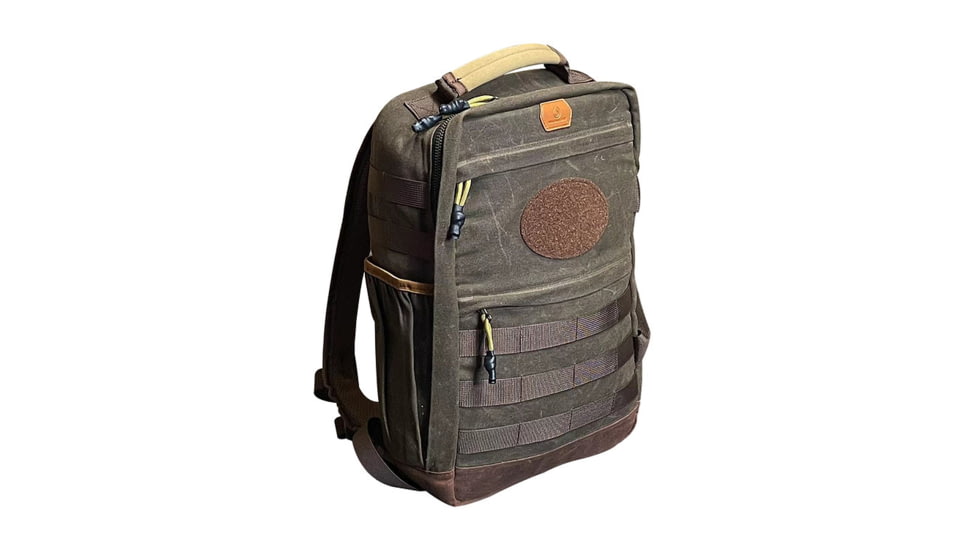 Roaring Fire Dagen Waxed Canvas Backpack, Rustic Brown, 15.75x11.8x3.94 inch, RF-Wax Pack-OD