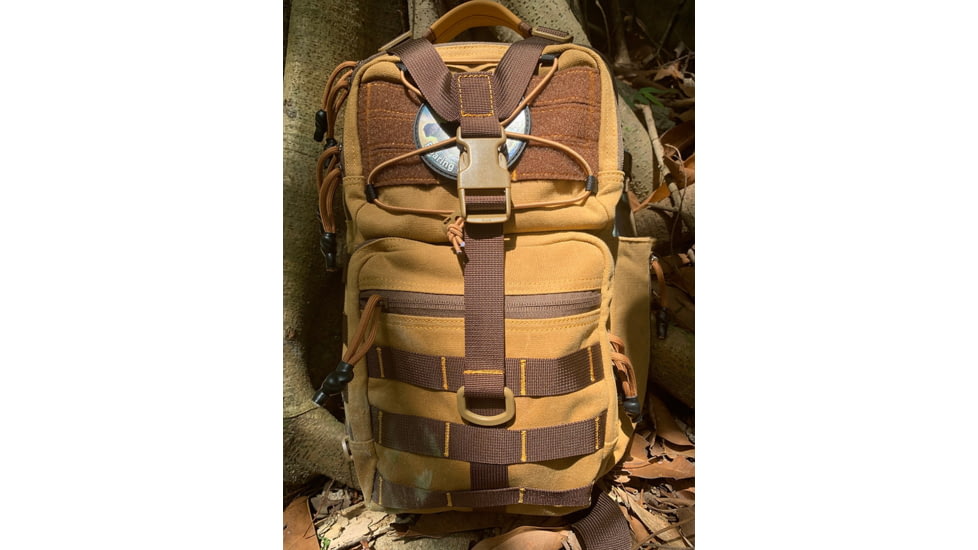 Roaring Fire Slingshot Waxed Canvas Sling Pack, Brown, RF-Slingshot-Waxed Canvas