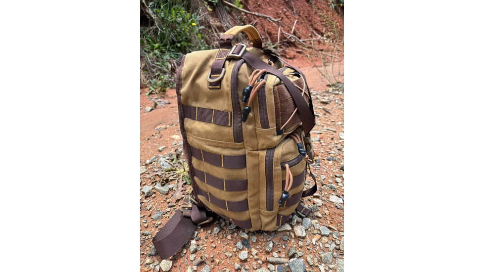 Roaring Fire Slingshot Waxed Canvas Sling Pack, Brown, RF-Slingshot-Waxed Canvas