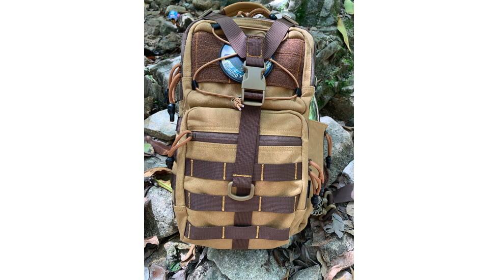 Roaring Fire Slingshot Waxed Canvas Sling Pack, Brown, RF-Slingshot-Waxed Canvas