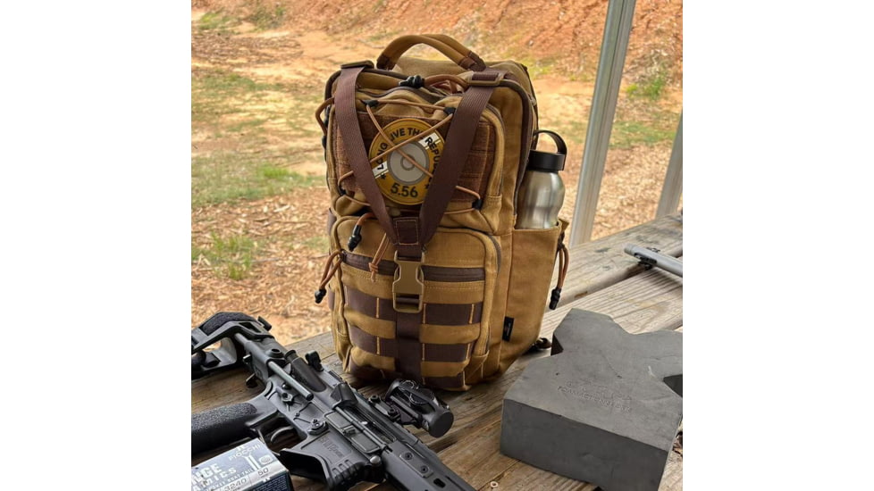 Roaring Fire Slingshot Waxed Canvas Sling Pack, Brown, RF-Slingshot-Waxed Canvas