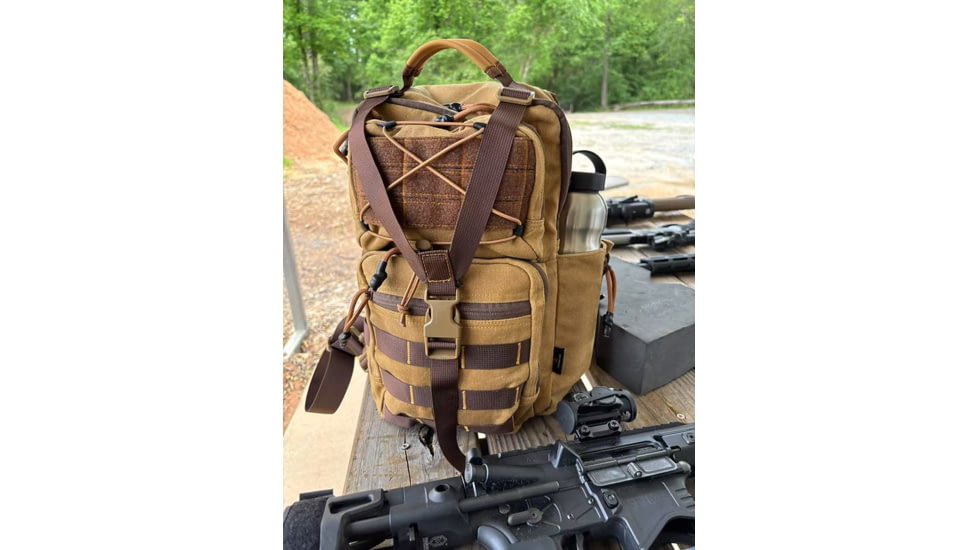 Roaring Fire Slingshot Waxed Canvas Sling Pack, Brown, RF-Slingshot-Waxed Canvas