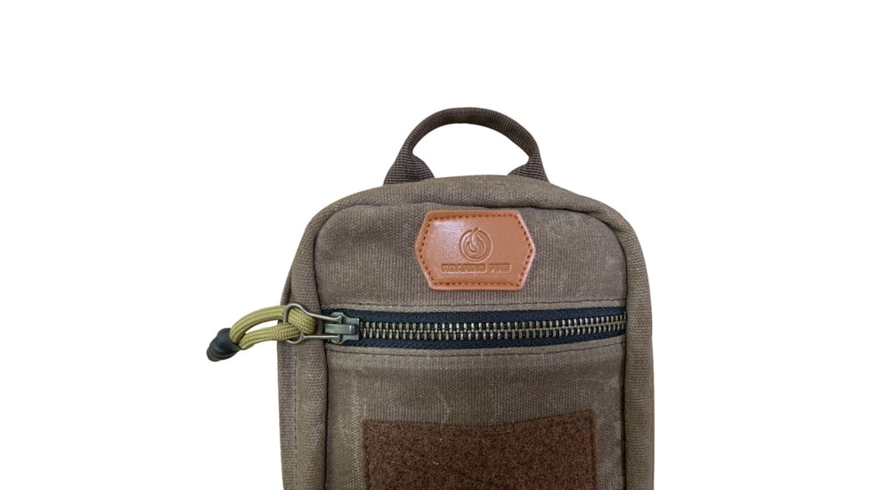 Roaring Fire Smolder Waxed Canvas Organizer Pouch, Rustic Brown, 7.87x6.1x1.77 inch, RF-Smolder Pouch-Brown