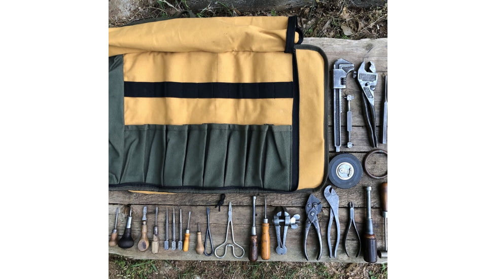 Roaring Fire The Pack Mule Versatile Double-sided Tool Roll Bag, Orange, 24.8x13 inch, RF-TB PRO-YW