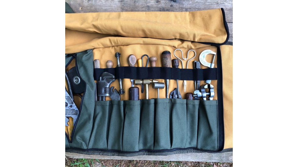 Roaring Fire The Pack Mule Versatile Double-sided Tool Roll Bag, Orange, 24.8x13 inch, RF-TB PRO-YW