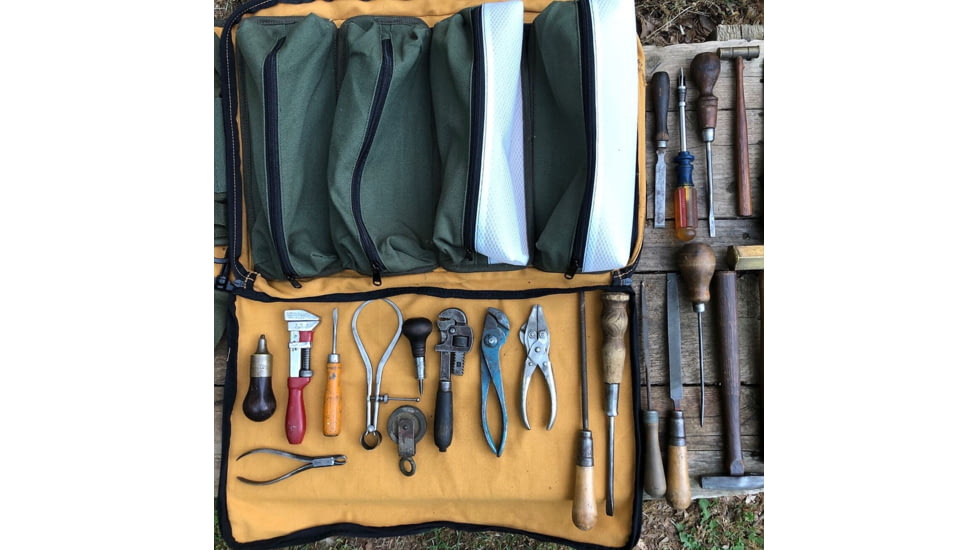 Roaring Fire The Pack Mule Versatile Double-sided Tool Roll Bag, Orange, 24.8x13 inch, RF-TB PRO-YW