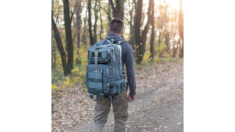 Roaring Fire Timber Wolf Tactical Molle Backpack, Bug Out Bag, Gray, 19.68x11.8x9.8 inch, RF-Graypack-01