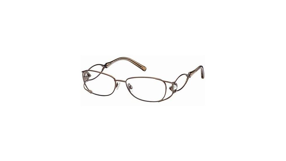 Roberto Cavalli RC0631 Eyeglass Frames - Shiny Dark Brown Frame Color, Smoke Lens Color
