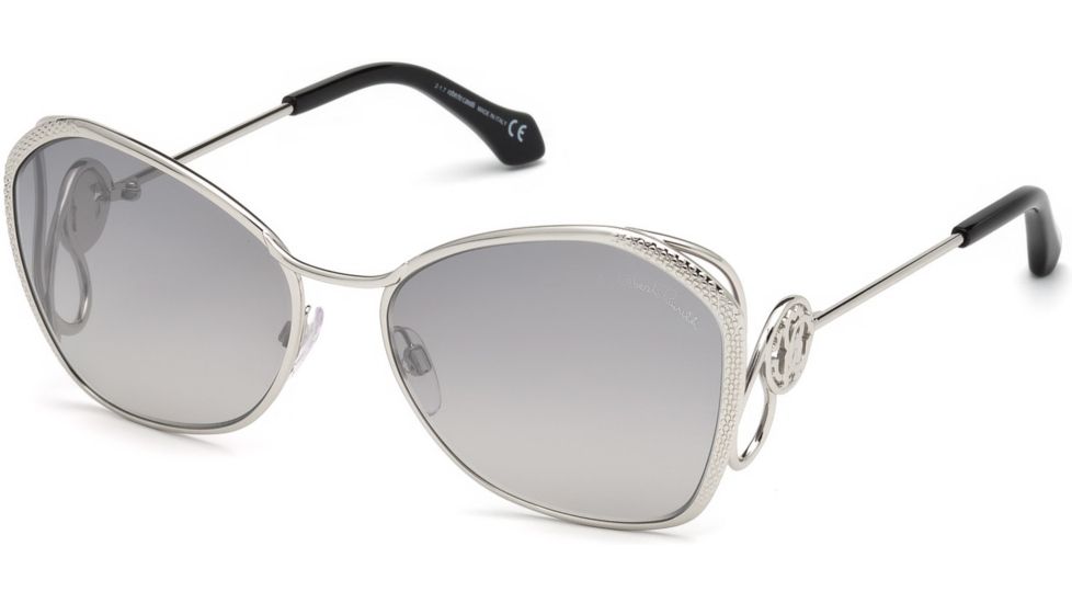 Roberto Cavalli RC1062 Sunglasses - Shiny Palladium Frame Color, Smoke Mirror Lens Color
