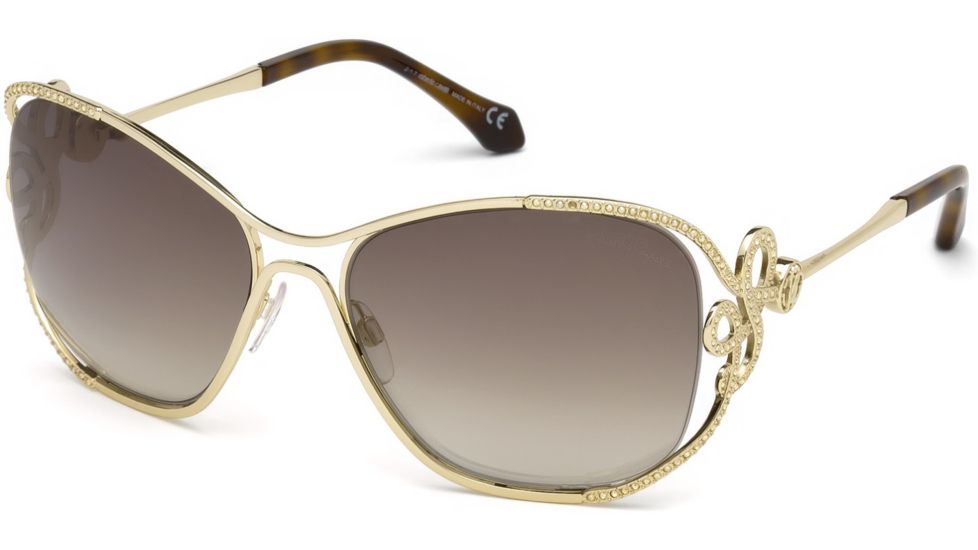 Roberto Cavalli RC1074 Sunglasses - Gold Frame Color, Brown Mirror Lens Color