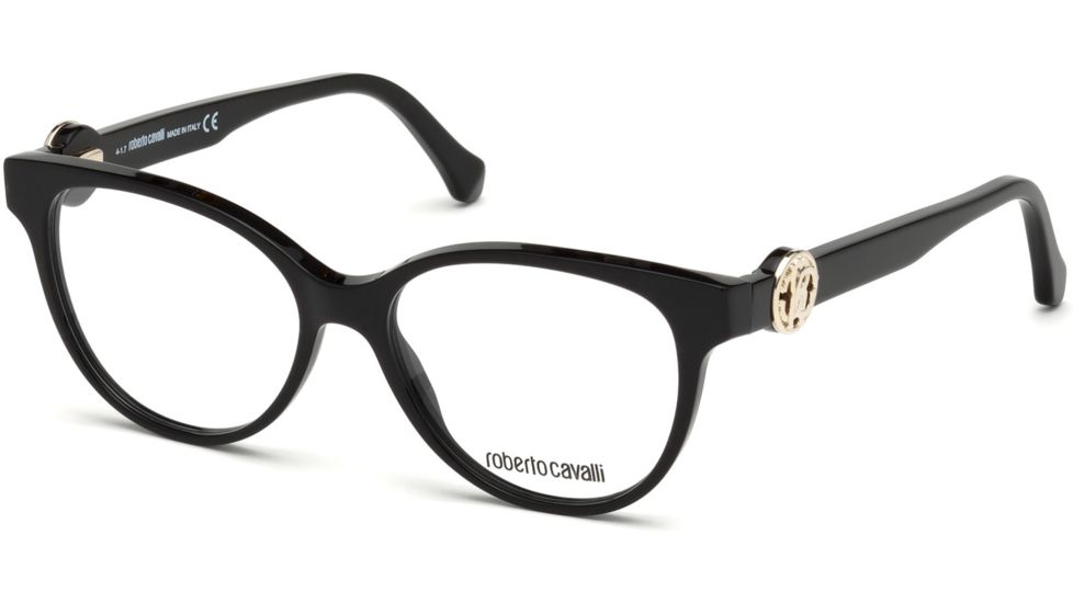 Roberto Cavalli RC5047 Eyeglass Frames - Shiny Black Frame Color, Shiny Black Lens Color