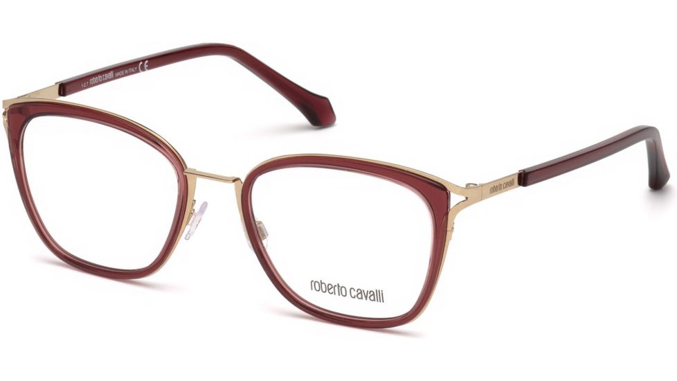 Roberto Cavalli RC5071 Eyeglass Frames - Shiny Bordeaux Frame Color, Shiny Bordeaux Lens Color
