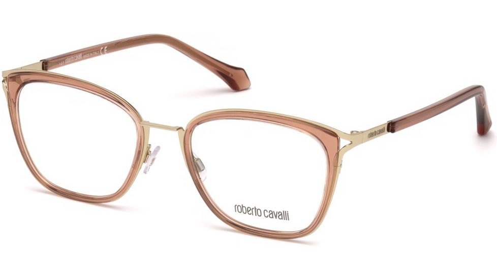 Roberto Cavalli RC5071 Eyeglass Frames - Shiny Light Brown Frame Color, Shiny Light Brown Lens Color