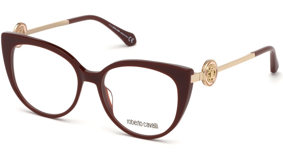Roberto Cavalli RC5075 Eyeglass Frames - Shiny Bordeaux Frame Color, Shiny Bordeaux Lens Color