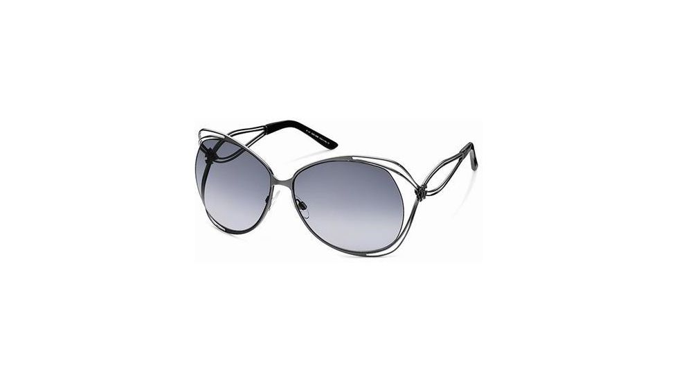 Roberto Cavalli RC527S Sunglasses - Shiny Gun Metal Frame Color, Gradient Smoke Lens Color