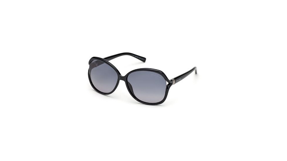 Roberto Cavalli RC668S Sunglasses - Shiny Black Frame Color, Gradient Smoke Lens Color