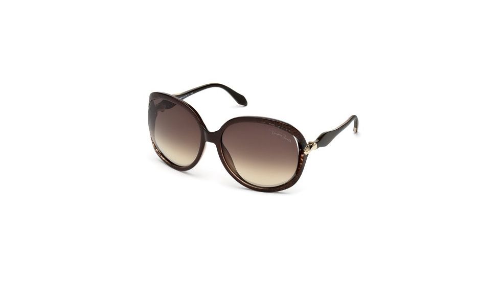 Roberto Cavalli RC732S Sunglasses - Dark Brown / Black Frame Color, Brown Mirror Lens Color