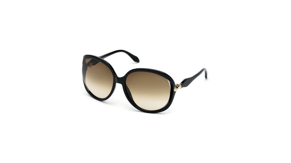 Roberto Cavalli RC732S Sunglasses - Shiny Black Frame Color, Brown Gradient Lens Color