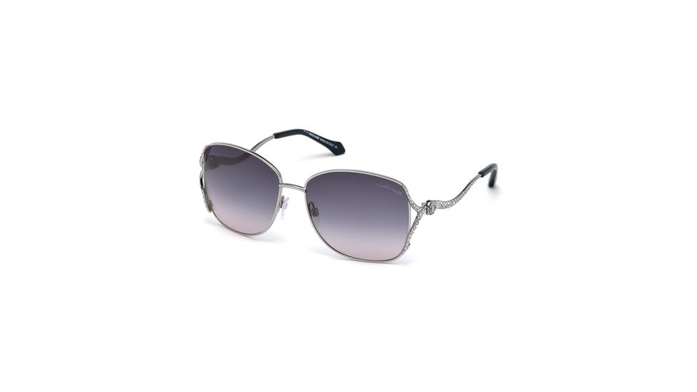 Roberto Cavalli RC887S Sunglasses - Shiny Palladium Frame Color, Gradient Smoke Lens Color