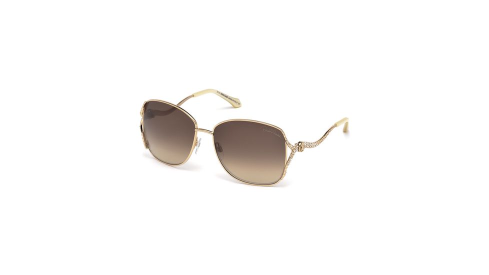 Roberto Cavalli RC887S Sunglasses - Shiny Rose Gold Frame Color, Gradient Brown Lens Color