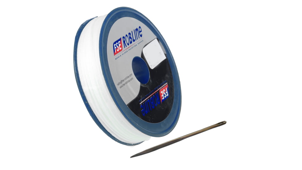 Robline Waxed Tackle Yarn Whipping Twine Kit w/Needle - White - 0.8mm x 80M 57350