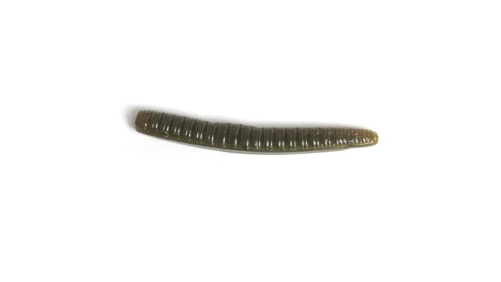 Roboworm Ned Worm 3in, Green Pumpkin Black Flake, N3-FFFB