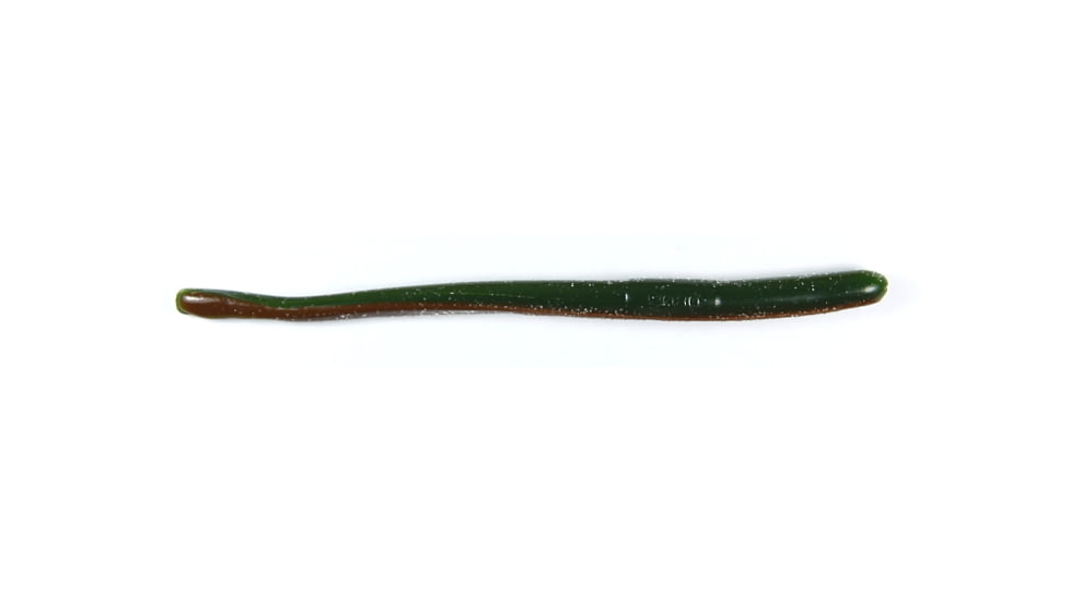 Roboworm Straight Tail Worm, 0.5in, 10 Pack, Green Weenie, ST-8890