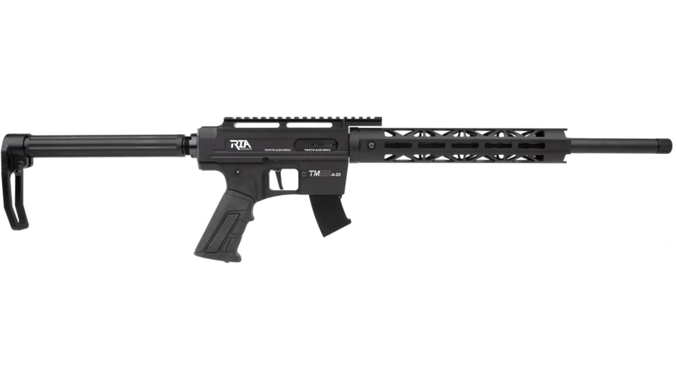 Rock Island Armory TM22 SA Semi-Auto Rifle, .22 Long Rifle, 20in Barrel, Aluminum Black Stock, Black, 10RD, TM22A20-FRRMPG
